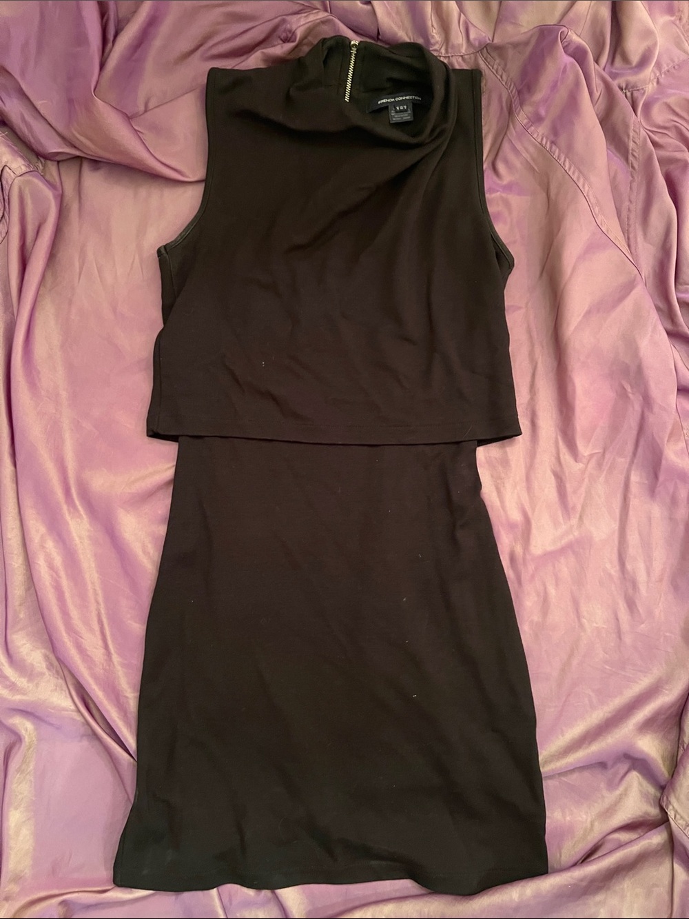 French connection - Black Sleeveless Layered Dress
